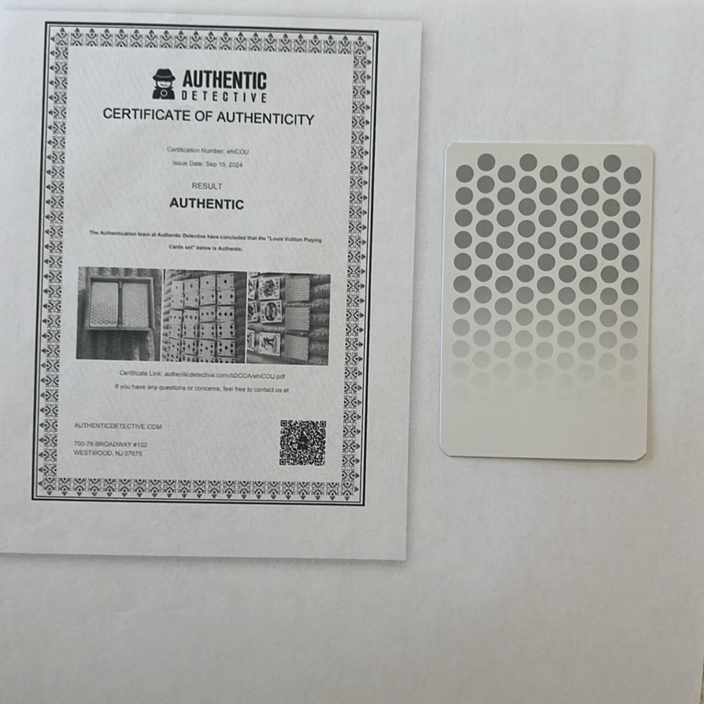 Authentic Louis Vuitton Gradient Polka Dot Playing Card